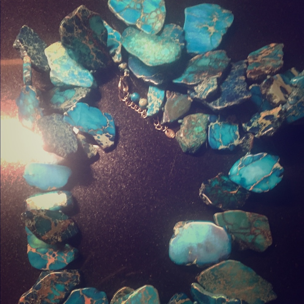 Blue African necklace